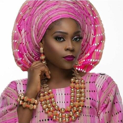 Wonderful African Gold Beads Bridal Jewelry Sets Wedding Nigerian Coral Beads Jewelry Set 2017 Free Shipping WE039