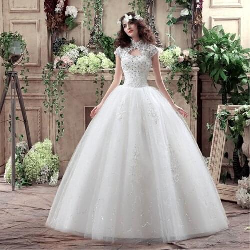 Luxury Wedding Dresses Embroidery Bride Retro Ball Gowns Wedding Dress Bride Plus Size Lace Up Dresses