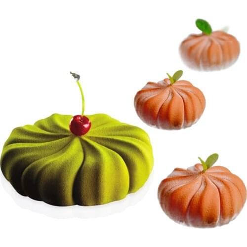 Pumpkin Shaped Silicone Mousse Mold for Halloween Cake Dessert Baking Form Tray Pudding Chocolate Moulds Cake Decorating Tool