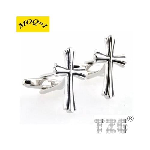 TZG11118 Cross Cufflink Cuff Link 1 Pair Free Shipping Promotion