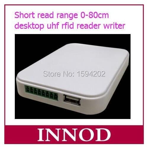 USB uhf contactless smart ic ID Card reader and writer +5pcs long range uhf rfid Cards label sticker with English SDK test demo