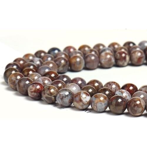 Yiwu Natural Stone High Quality Loose Round 6/8/10mm Petersite Beads Pietersite