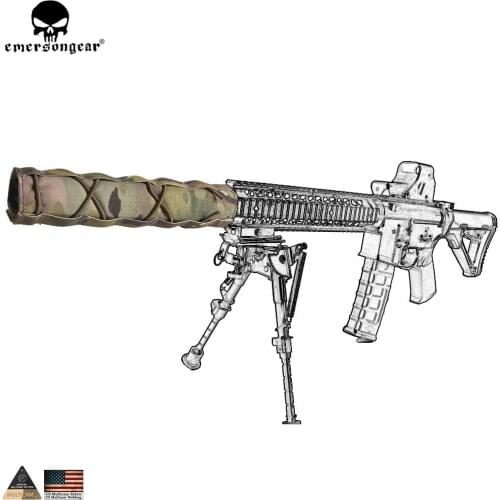 EMERSONGEAR 22cm Suppressor Cover Airsoft Tactical Military Shooting Silencer Quick Release Cover EM9330