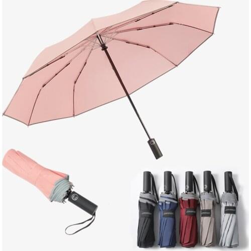 Automatic Large Folding Umbrella Big Size UV Windproof Women Men Automat Rain Umbrellas Outdoor Travel Business Black Car Paraso