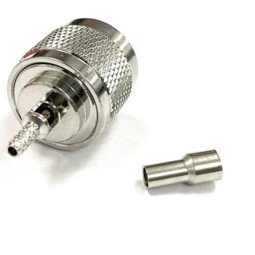 1pc N male plug RF Coax Connector Crimp RG316,RG174,LMR100 Cable Straight Nickelplated NEW wholesale