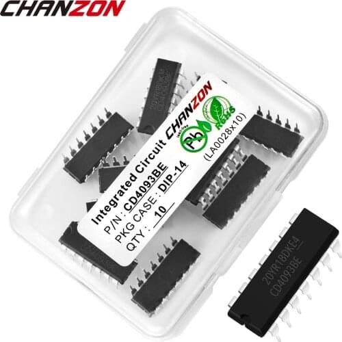 10PCS CD4093BE CD4093 DIP HEF4093 HCF4093 DIP14 4093BE Schmitt Trigger IC Integrated Circuit Semiconductor New and Original