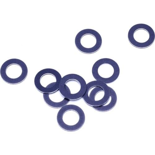 10pcs Car Engine Oil Drain Plug Seal Washer Gasket Rings 90430-12031 5*0.3*1.7inch Blue For TOYOTA Washers Rings Accessories