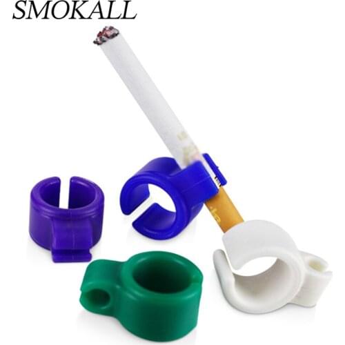 10Pcs Silicone Finger Ring Cigarette Holder Waterproof Smoking Tobacco Herb Smoke Cigarette Accessories Pipas Fumar Hierba