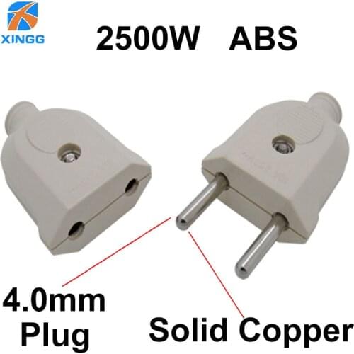 2 Pin EU Plug Male Female electronic Connector Socket Wiring Power Extension Cord Plug Connector Adapter Detachable Rewireable