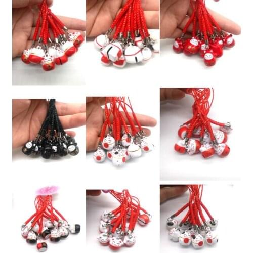 20pcs Cartoon Lucky cat Jingle Bells,Christmas Decoration,Cartoon Lanyard Accessories Bell key Chains