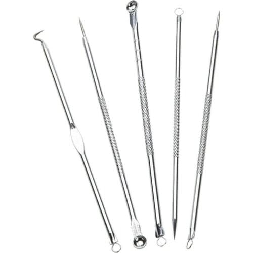 5Pcs/LotStainless Needles Face Care Face Washing Product Blackhead Comedone Acne Pimple Blemish Extractor Remover