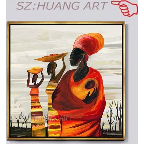 Hand painted abstract portraits Africa canvas wall art oil painting the sitting room art sofa in living in adornment wall pictur