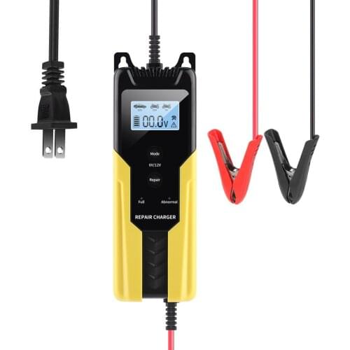 Car And Motorcycle Battery 12.0V / 6.0V Chargers Battery Chargers Vehicle Battery Chargers Digital LCD Display Battery Charger