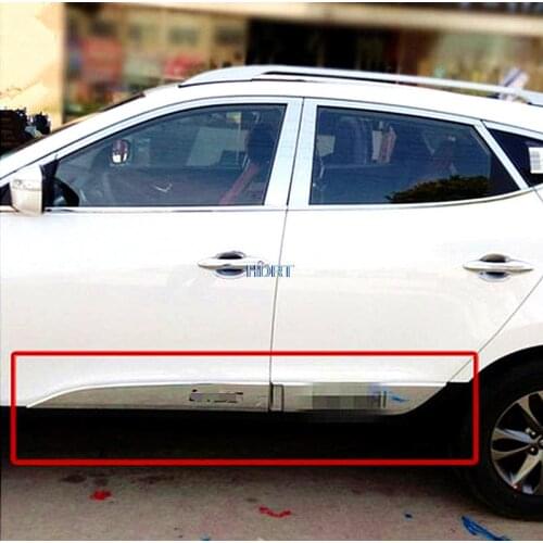 Car styling ABS Chrome 4pcs body side moldings side door decoration For Hyundai ix35 2018 2019 2020 2021 Styling Accessories