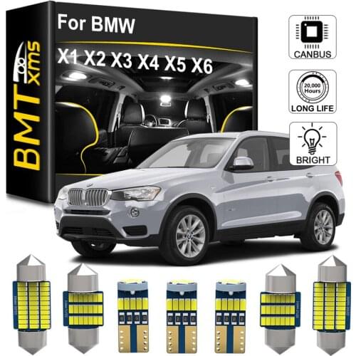 BMTxms For BMW X1 E84 F48 X3 E83 F25 X4 F26 X5 E53 E70 X6 E71 E72 Car LED Interior Indoor Dome Map Light Canbus Auto Accessories