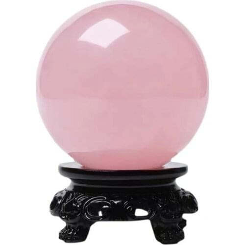 Boule de cristal Quartz Rose naturel, boule de guérison, boule de pierre naturelle fengshui, décoration de la maison