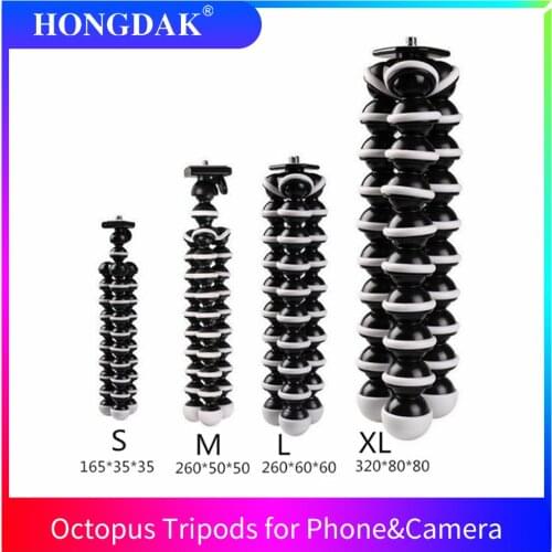 Fast Shipping Hongdak S M L XL Size Tripod Lightweight Portable Octopus Tripod for Phone Camera