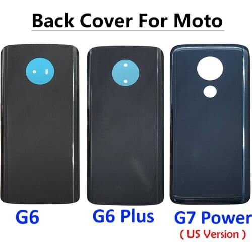50Pcs New Back Battery Cover Housing Rear Cover Case For Moto One Macro / G6 Plus / G7 Power / G9 Play With Adhesive Replacement