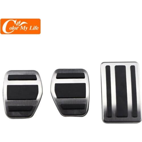 Color My Life for Peugeot 508 for Citroen C5 2012 - 2014 C6 Pedals Car Brake Gas Pedal Protection Cover Stainless Steel Parts