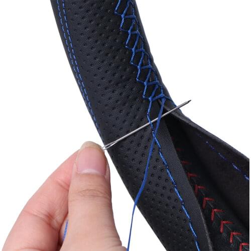 DIY Car Steering Wheel Cover Universal 38cm Braiding Cover For Steering Wheel Breathable And Non-slip Auto Steering Wheel Case