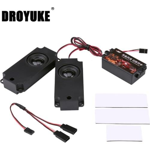 Droyuke RC Car Second Generation Cool Throttle Linkage Groups Engine Sound Simulator With 2Speakers for RC Sports Car Model Part