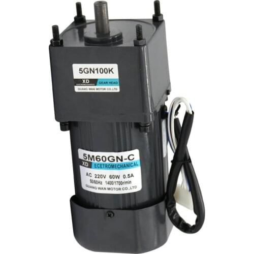 220V AC Gear Reduction Electric Machine 60W Single-Phase Motor Micro Slow Small Motor with Speeder