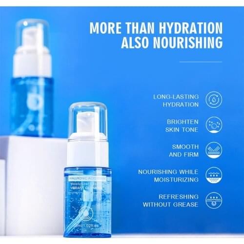 Hyaluronic Acid Essence 30Ml Tightens Pores Nourishes The Skin and Smooths Fine Lines Anti-Aging Anti-Wrinkle Deep Face Serum