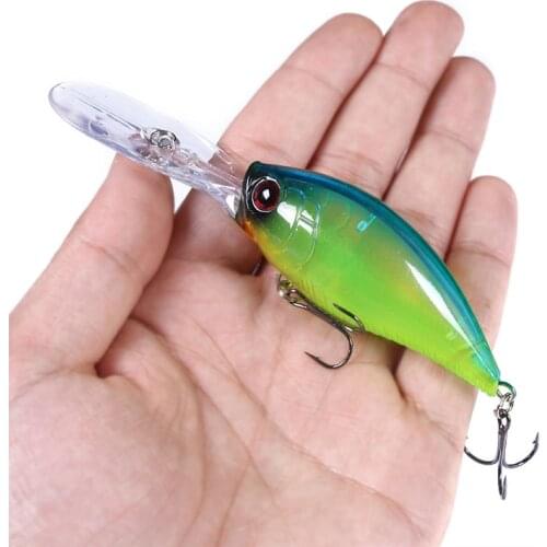 12.5CM/20.5g Crankbait Artificial Fishing Lure 3D Eyes Hard Bait Bass Pike Fishing Tackle Minnow Crankbait Lures