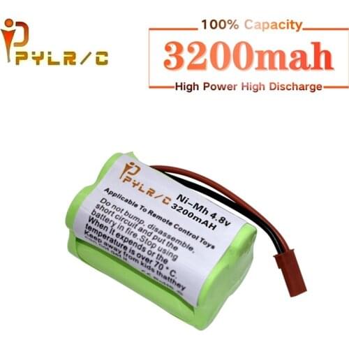 JST Plug) 4.8V 3200mah NIMH Battery For Rc toys Cars Boats Tanks Robots Guns AA NI-MH Battery 4.8V Rechargeable Battery Pack