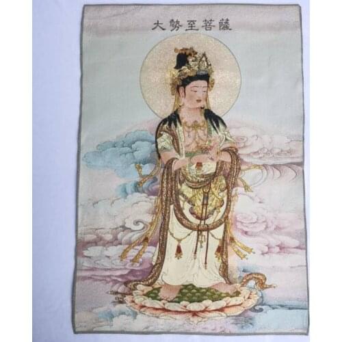 China archaize Guanyin bodhisattva Buddha embroidery hanging Images crafts