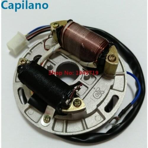 Motorcycle scooter AX100 inner rotor kit ignition stator magneto coil with plate for suzuki 2 stroke 100cc AX 100 in 2 pole