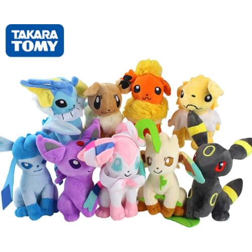 22cm POKEMON Plush Dolls Toy kawaii Glaceon Leafeon Umbreon Espeon Jolteon Vaporeon Flareon Eevee Sylveon kids toys Gift