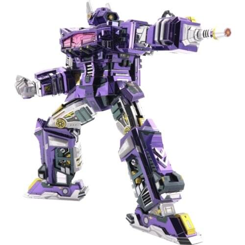 MU Art Model 3D Metal Puzzle G1 Shock Robot model DIY 3D Laser Cut Assemble Jigsaw Toys Desktop decoration GIFT For Children