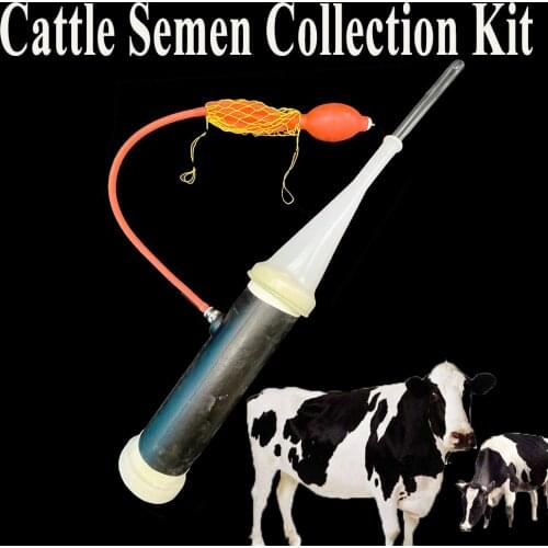 1SET Cattle Semen Collection Kit Artificial Inseminatio2 Sperm Collect Device Cow Bovide Ox Bull Ranch Veterinary Tools Supplies