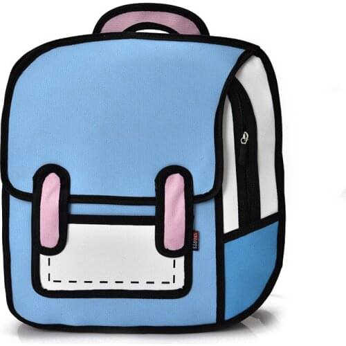 2019 New Fashion Boys and Girls Shoulder Bags Two-time Cartoon Backpacks2D3D Stereoscopic Backpack Laptop Backpack mochila esc