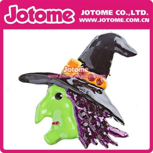 Wholesale Hot sale Enamel Halloween Decoration Accessories Wicth Hat Brooch Pin Jewelry