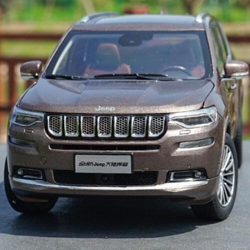 Original factory authentic 1/18 J eep Grand Commander GAC Fiat Chrysler Diecast Brown Metal SUV Car Model with small gift