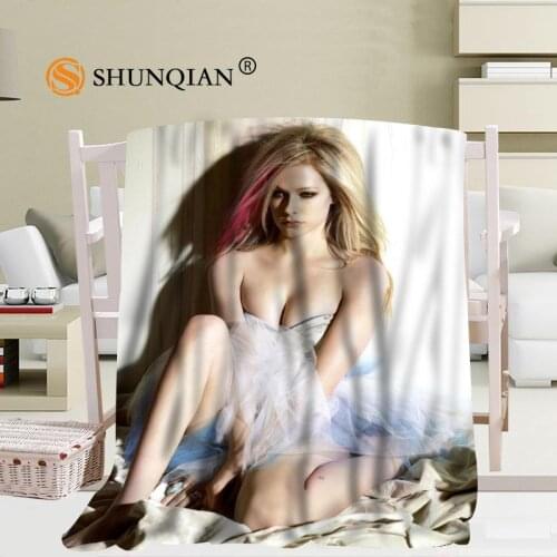 Custom Avril Lavigne Blanket Manta Falafel Blanket Sofa/Bed/Plane Travel Plaids Bedding Set 56x80inch 50X60inch 40X50inch