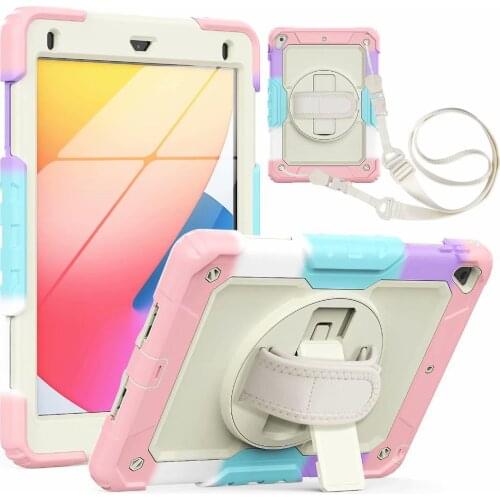 Tablet Case for iPad Air 2 with Screen Protector Heavy Duty Hybird Armor Kids Hand Adjustable Shoulder Case for iPad Pro 9.7
