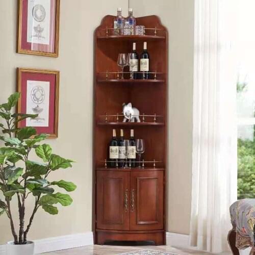Shelf layer shelf American corner cabinet solid wood corner cabinet corner cabinet wine cabinet shelf shelf shelf