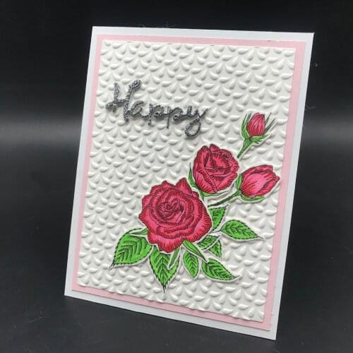 AZSG Rose Flower Petal Leaves Clear Stamps For DIY Scrapbooking Decorative Card making Crafts Fun Decoration Supplies 10*10cm