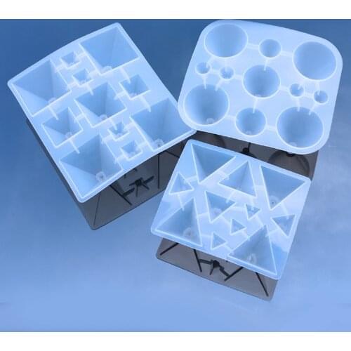 Resin Jewelry Liquid Silicone Mold Big Pyramid Shape DIY Mold Resin Molds Making Finding Accessories