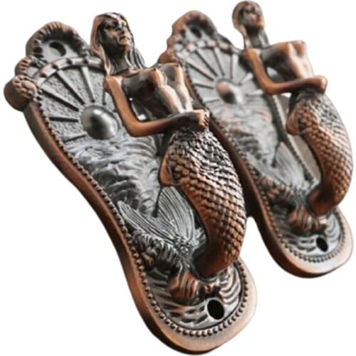 Vintage Mermaid Decorative Hook Wall Mount Curtain Coat Hat Hook Wall Art Decor Home Storage & Organization 5x12cm LBShipping