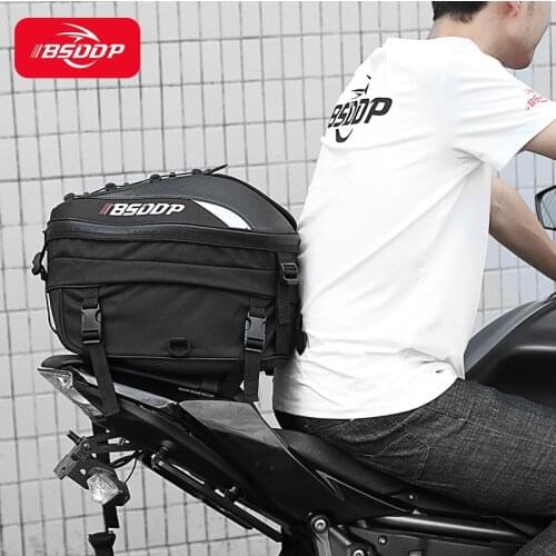 37L Waterproof Motorcycle helmet Tail Bag Multi-Functional Durable Rear Motocross Seat Bag High Capacity Rider Backpack