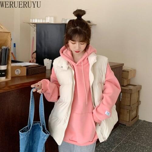 WERUERUYU 2020 Winter Sleeveless Jacket Women 3 Colors Autumn Button Casual Warm Outwear Vest Top Black Female WaistCoat