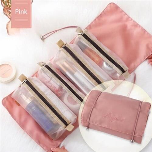 Women Outdoor Travel Cosmetic Bag Beauty Portable Toiletry Bag Removable Large Capacity Makeup Brush Organizer Female Makeup Bag