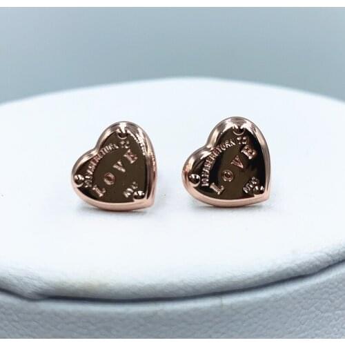 TIFFON 1:1 925 Sterling Silver High Quality LOVE Heart Classics Earring Ladies Logo Original Genuine Hot Jewelry ValentineGift