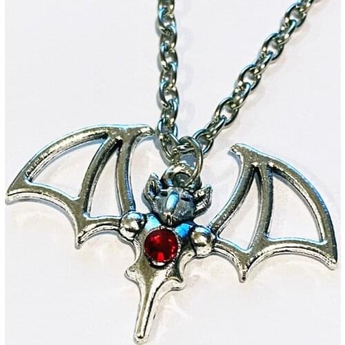 New Fashion Gothic Bat Necklace Punk Creativity Jewelry Stainless Steel Long Chain Accessories For Women Couple Gift