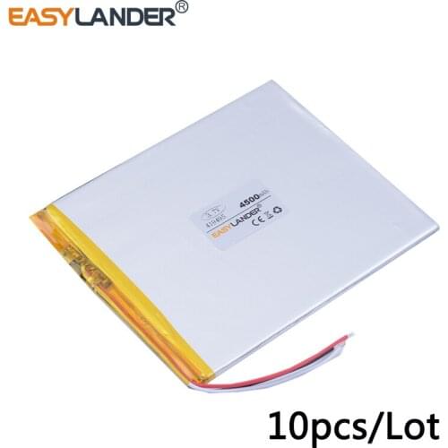 10pcs /Lot lithium Li ion polymer rechargeable battery 3-wire 419495 4500MAH For Tablet Pc DIY Power mobile Power bank PAD DVD