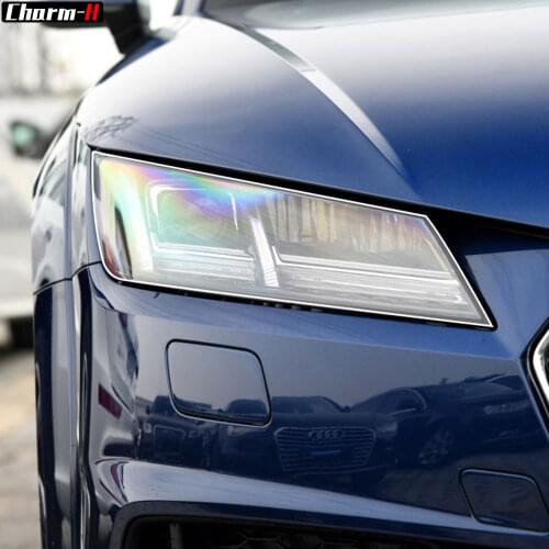 2 Pcs Car Headlight Protective Film Protection Transparent TPU Decal Sticker for Audi TT TTS TTRS MK3 2015-Present Accessories